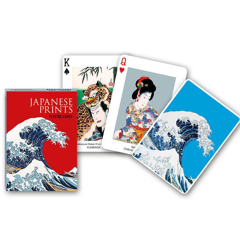thumbnail image 2 of Piatnik Japanese Prints Playing Cards - 54-Card Deck With Artistic Designs, Red/Excursion Pattern, For Games & Collectors 2 of 14