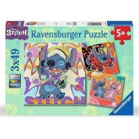 Ravensburger: "Disney: Stitch - Play the Day Away" – 3x49 κομμάτια