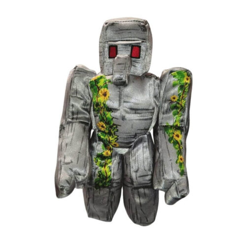 Λούτρινο Iron Golem Minecraft 20 εκ. με λουλούδια