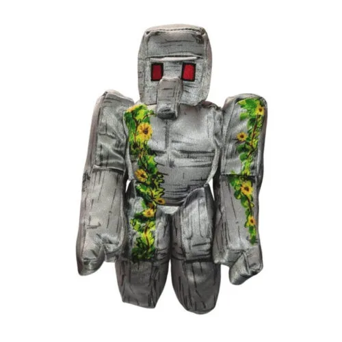 Λούτρινο Iron Golem Minecraft 20 εκ. με λουλούδια