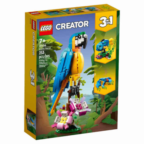 LEGO Creator 31136 Exotic Parrot με 3 μοντέλα: παπαγάλο, βάτραχο και ψάρι