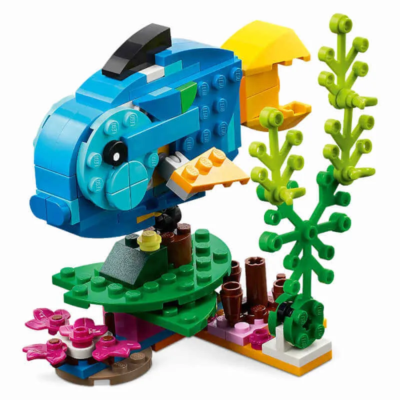 LEGO Creator 31136 Exotic Parrot με 3 μοντέλα: παπαγάλο, βάτραχο και ψάρι