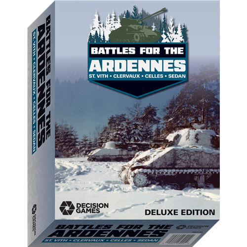 Battles for the Ardennes κουτί επιτραπέζιου WW2 wargame deluxe edition με χιόνι και άρματα