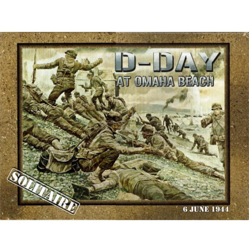 D-Day at Omaha Beach επιτραπέζιο σόλο πολέμου με κάρτες και χάρτη Β’ Παγκοσμίου Πολέμου