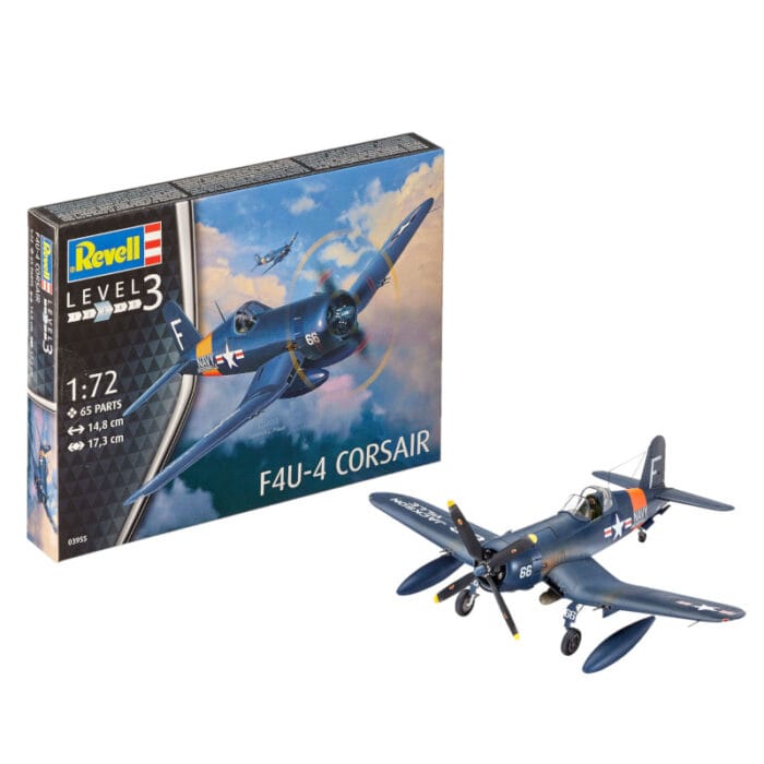 Revell F4U-4 Corsair 1:72 box model – WWII fighter plane scale kit