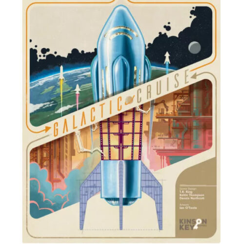 Galactic Cruise board game box with retro spaceship artwork