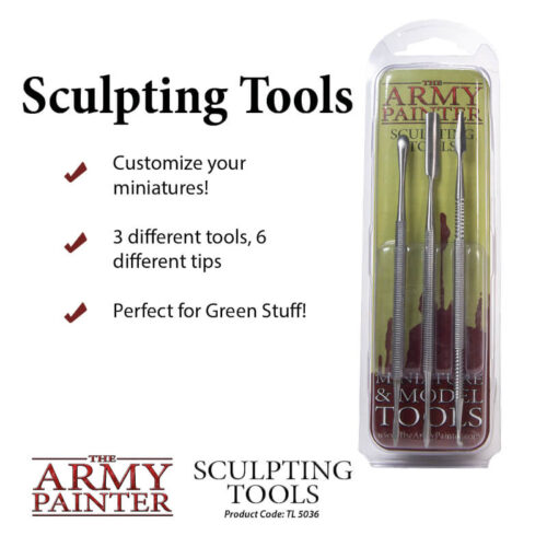 Army Painter Sculpting Tools TL5036 μοντελιστικά εργαλεία για μινιατούρες και Green Stuff