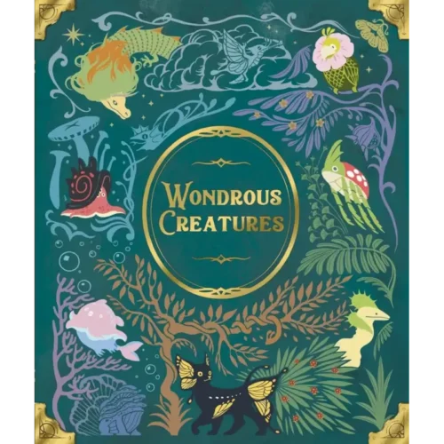 Box cover του Wondrous Creatures board game με φανταστικά πλάσματα και εικονογράφηση της Sophia Kang