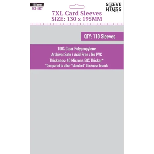 Sleeve Kings : 7XL Sleeves 60 Microns (130x195mm) – 110