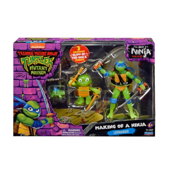 TMNT Leonardo 3 Φιγούρες Glow – Συλλεκτική Έκδοση