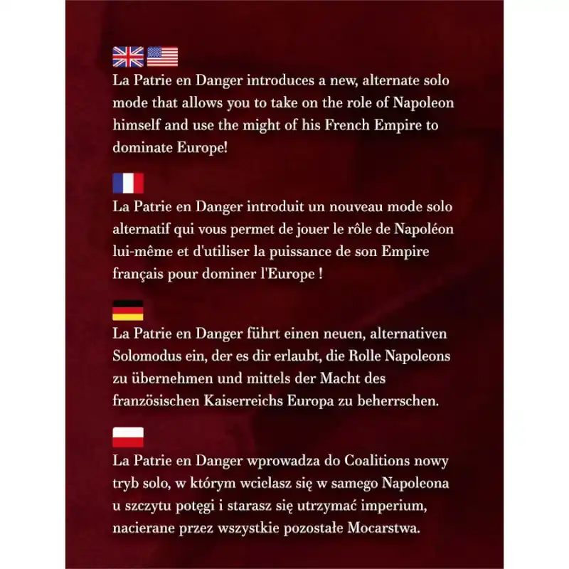 Coalitions La Patrie en Danger! (Solo Mode) - Εικόνα 2