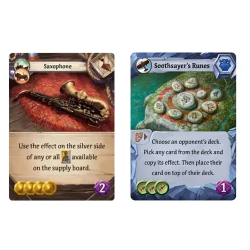 Lost Ruins of Arnak Saxophone & Soothsayer's Runes Promo Cards