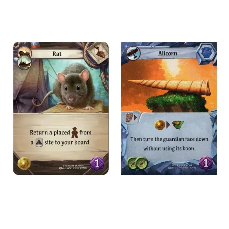 Lost Ruins of Arnak Rat & Alicorn Promo Cards