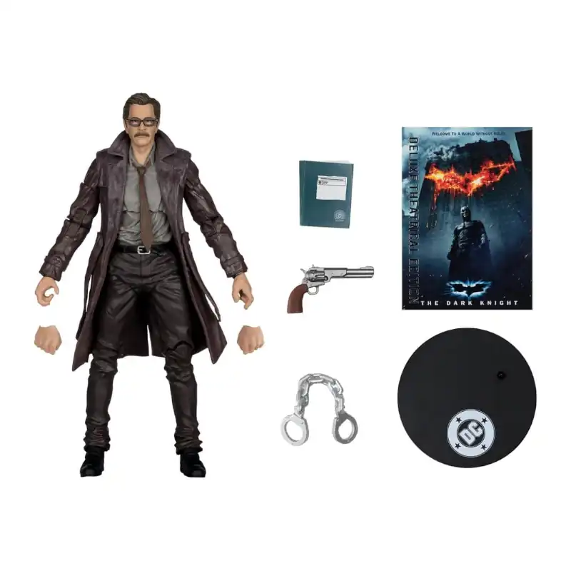 DC Multiverse The Dark Knight Trilogy – Συλλεκτική Φιγούρα Commissioner Gordon (Deluxe Theatrical Edition) 18 cm - Εικόνα 3