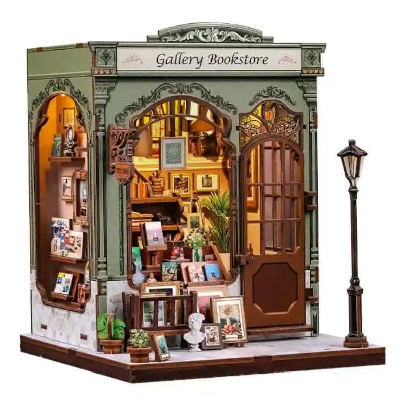 Miniature House Model Kit Gallery Bookstore 20 x 16 cm