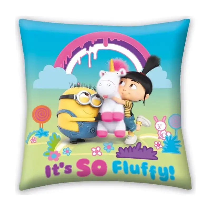 Minions It's So Fluffy – Παιδικό Διακοσμητικό Μαξιλάρι 40x40 cm